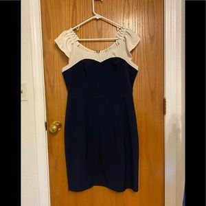 Navy and cream dress from Charlotte Russe